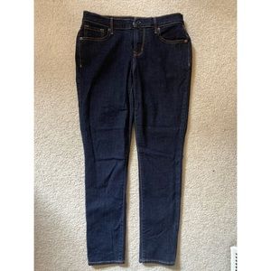 Old Navy Dark Wash Curvy Mid-Rise Skinny Jeans